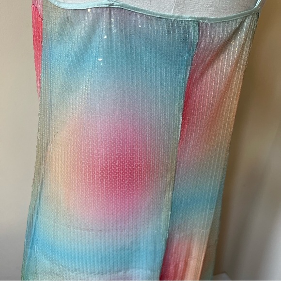 Staud Rainbow Sequin Slip Maxi Dress 26128 - Picture 9 of 12